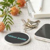 Vegan Baker Neon Green Sleutelhanger (Zijkant)