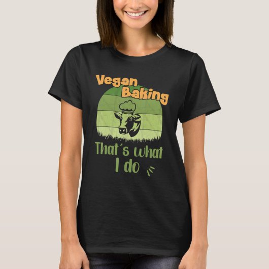Vegan Baking dat doe ik Vegan Baking T-shirt (Voorkant)