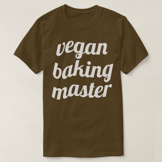 Vegan bakken meester grappig bakken vegan t-shirt (Design voorkant)