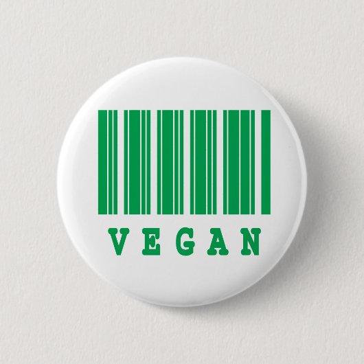 vegan barcode ontwerp ronde button 5,7 cm (Voorkant)