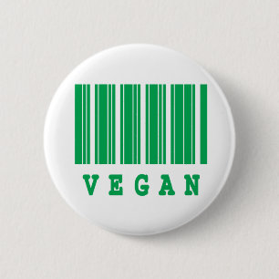 vegan barcode ontwerp ronde button 5,7 cm
