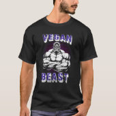 Vegan Beast Gym Vegetarianisme Veganisme T-shirt (Voorkant)