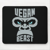 Vegan Beast Workout Spier Gorilla Gym Bodybuilding Muismat (Voorkant)