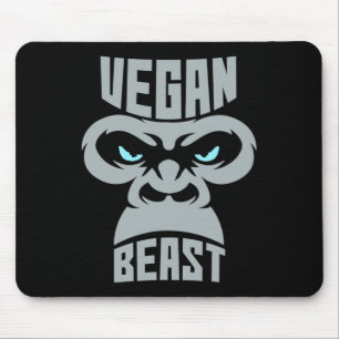 Vegan Beast Workout Spier Gorilla Gym Bodybuilding Muismat