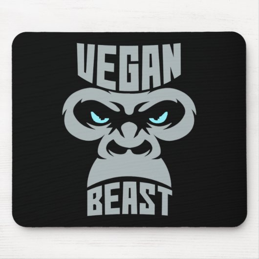 Vegan Beast Workout Spier Gorilla Gym Bodybuilding Muismat (Voorkant)