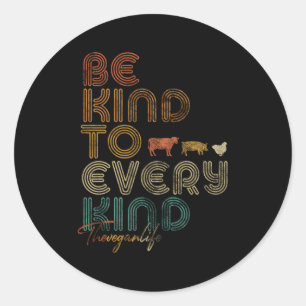 Vegan ben gek op alles ronde sticker