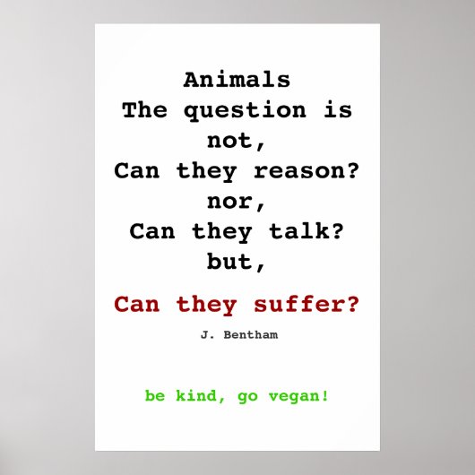 Vegan Bentham Poster (Voorkant)