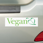 Vegan (blad): Bumpersticker (Op auto)