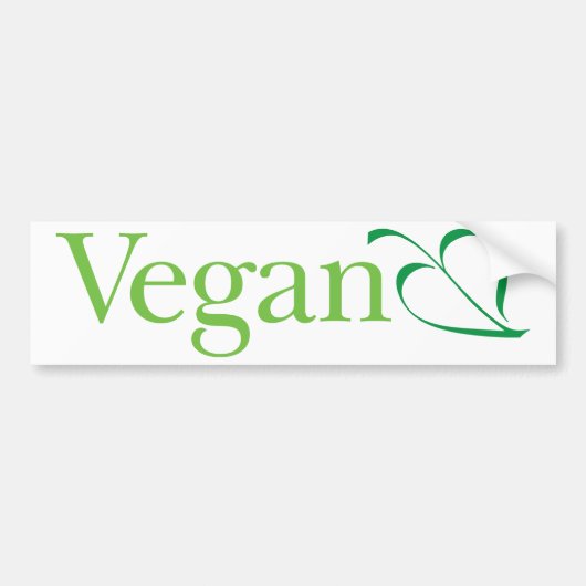 Vegan (blad): Bumpersticker (Voorkant)