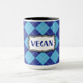 Vegan (Blue Argyle Pattern) Mok (Midden)