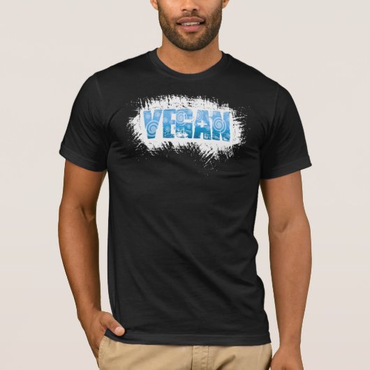 Vegan blue fantastisch t-shirt (Voorkant)