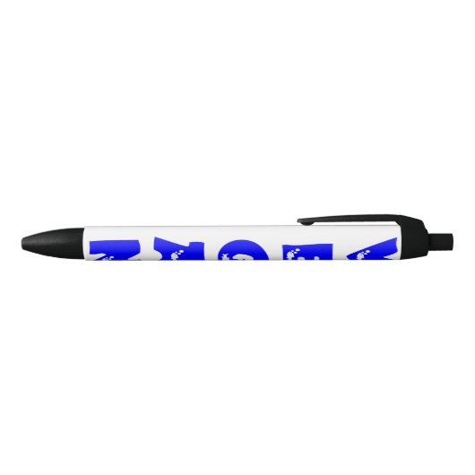Vegan Blue Fish Logo Pen (Bovenkant)