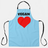 VEGAN BLUE KITCHEN APRON SCHORT (Voorkant)