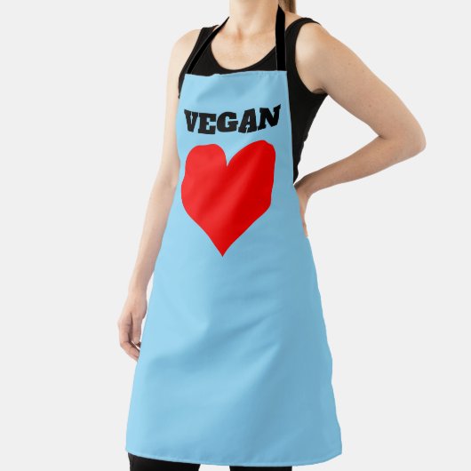 VEGAN BLUE KITCHEN APRON SCHORT (Insitu)