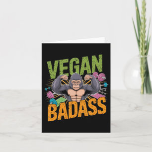 Vegan Bodybuilder Gewichtheffer Gorilla Kaart