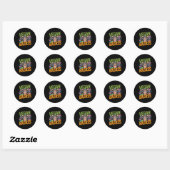 Vegan Bodybuilder Gewichtheffer Gorilla Ronde Sticker (Vel)