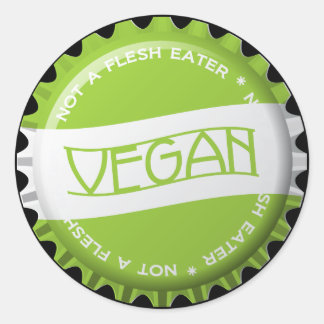 Vegan Bottlecap Ronde Sticker