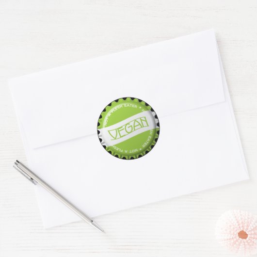 Vegan Bottlecap Ronde Sticker (Envelop)