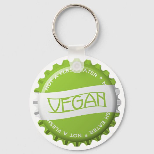 Vegan Bottlecap Sleutelhanger (Voorkant)