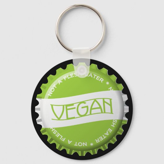 Vegan Bottlecap Sleutelhanger (Voorkant)