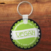 Vegan Bottlecap Sleutelhanger (Voorkant)