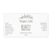 Vegan Branch Serum Labels (Voorkant)