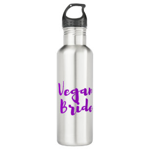 Vegan Bride Paars White Cool Unique Trendy Simple Waterfles