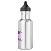 Vegan Bride Paars White Cool Unique Trendy Simple Waterfles (Rechts)