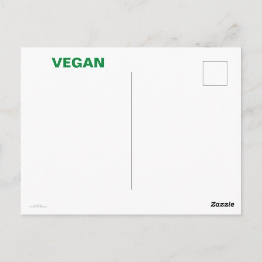 VEGAN BRIEFKAART (Achterkant)