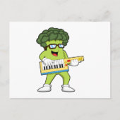 Vegan Broccoli at Music with Guitar Briefkaart (Voorkant)