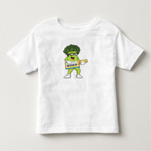 Vegan Broccoli op Muziek met Guitar Kinder Shirts