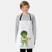 Vegan Broccoli op Muziek met Guitar Schort (Gedragen)