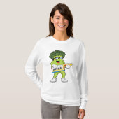 Vegan Broccoli op Muziek met Guitar T-shirt (Voorkant volledig)
