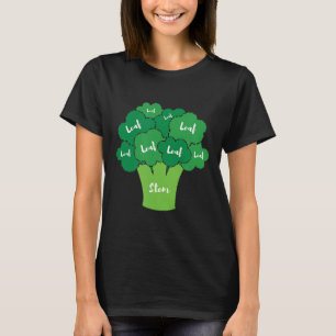 Vegan Brocolli Snijdt Slagers Diagram T-shirt