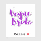 Vegan bruid bruiloften Vrijgezellenfeest Paarse wi Sticker (Vel)