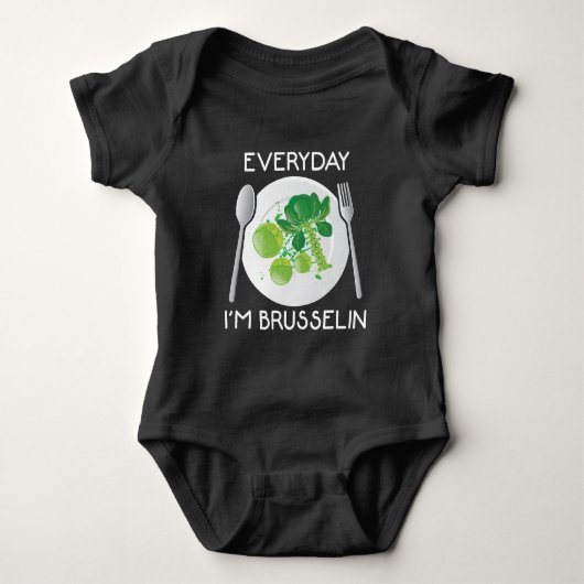 Vegan Brussel Sprouts Plant Lover Veganism Veggie Romper (Voorkant)