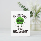 Vegan Brussels Sprouts Briefkaart (Staand voorkant)