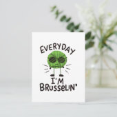 Vegan Brussels Sprouts Briefkaart (Staand voorkant)