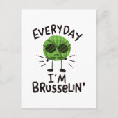 Vegan Brussels Sprouts Briefkaart (Voorkant)