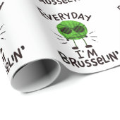 Vegan Brussels Sprouts Cadeaupapier (Rol Hoek)