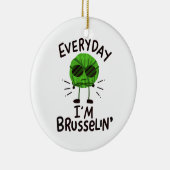 Vegan Brussels Sprouts Keramisch Ornament (Rechts)