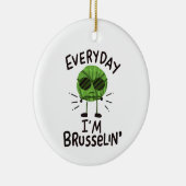 Vegan Brussels Sprouts Keramisch Ornament (Rechts)