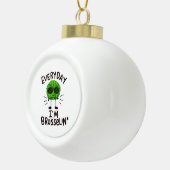 Vegan Brussels Sprouts Keramische Bal Ornament (Rechts)