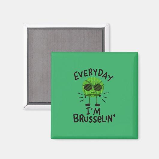 Vegan Brussels Sprouts Magneet (Voorkant / Achterkant)