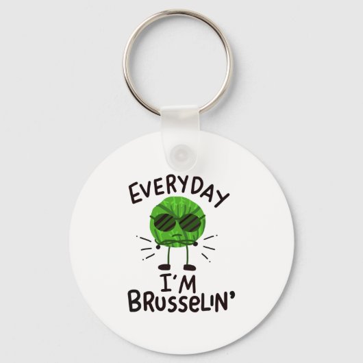 Vegan Brussels Sprouts Sleutelhanger (Voorkant)