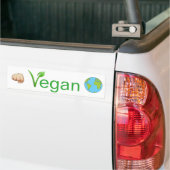 Vegan Bumper Car Sticker Veganism (Op Truck)