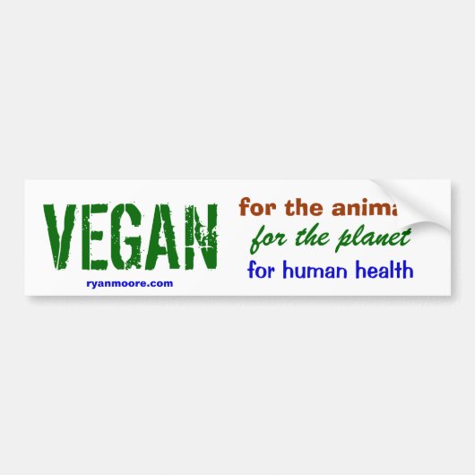 VEGAN BUMPERSTICKER (Voorkant)