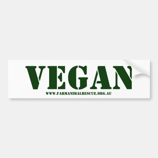 Vegan Bumpersticker (Voorkant)