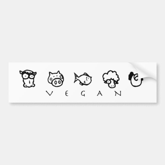 Vegan Bumpersticker (Voorkant)