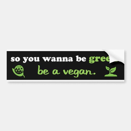 vegan bumpersticker (Voorkant)